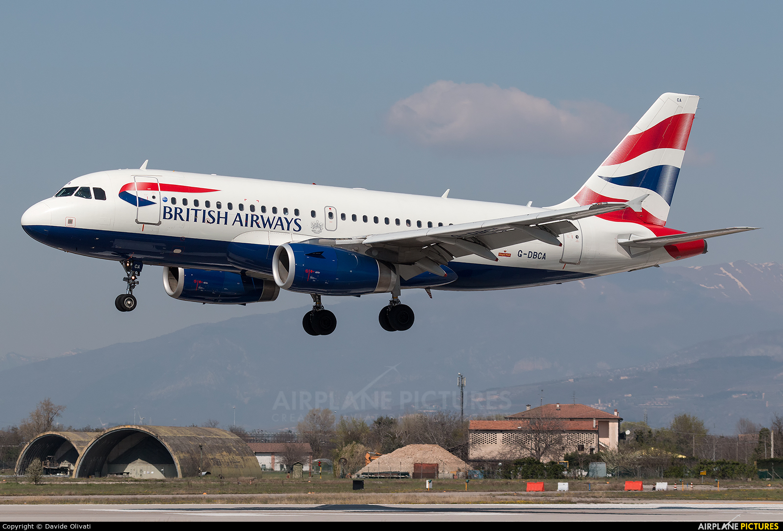 British Airways G-DBCA aircraft at Verona - Villafranca