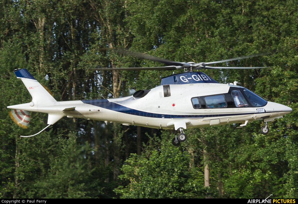 Private G-GIBI aircraft at Ascot Racecourse Heliport