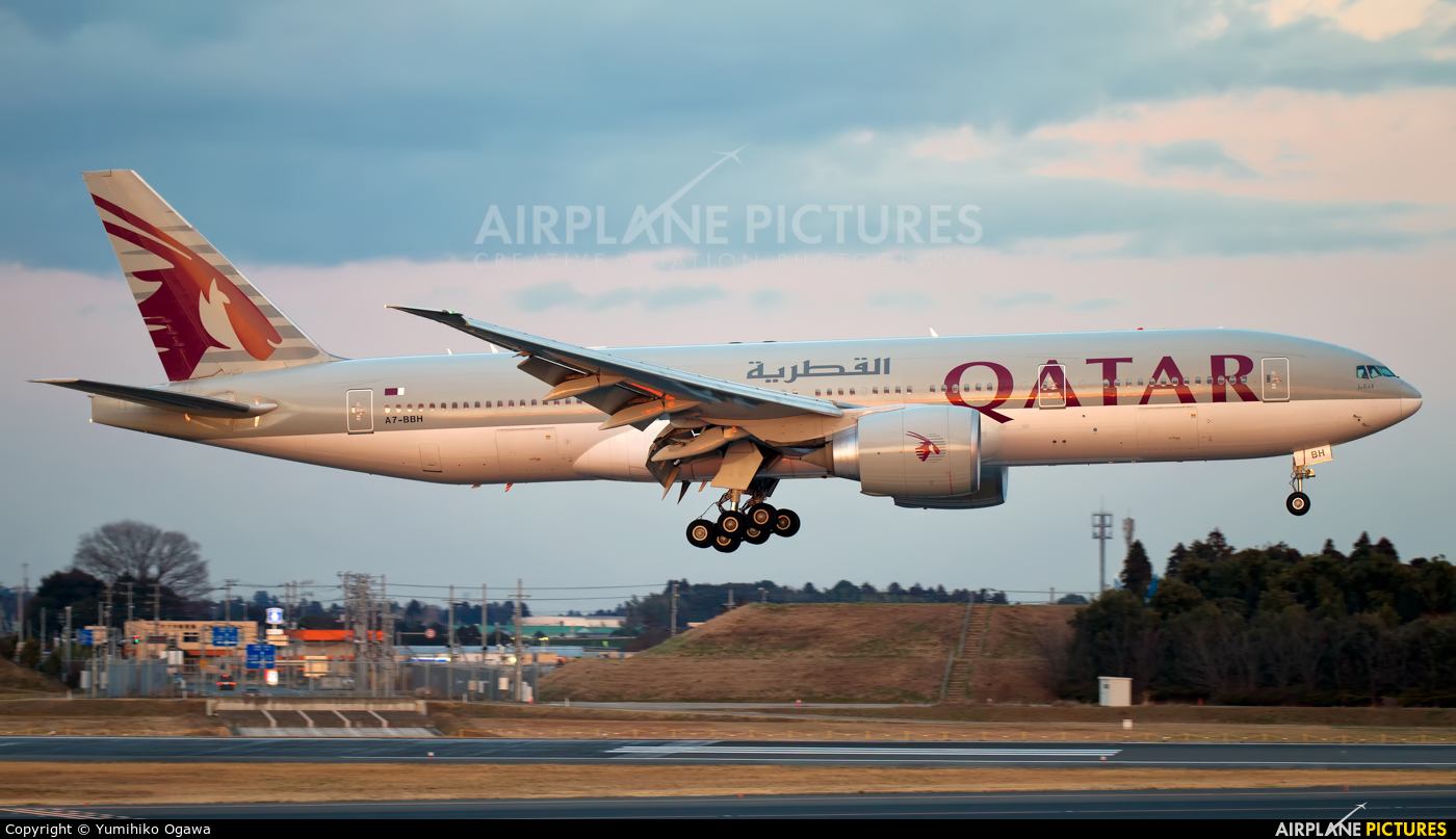 Qatar Airways A7-BBH aircraft at Tokyo - Narita Intl