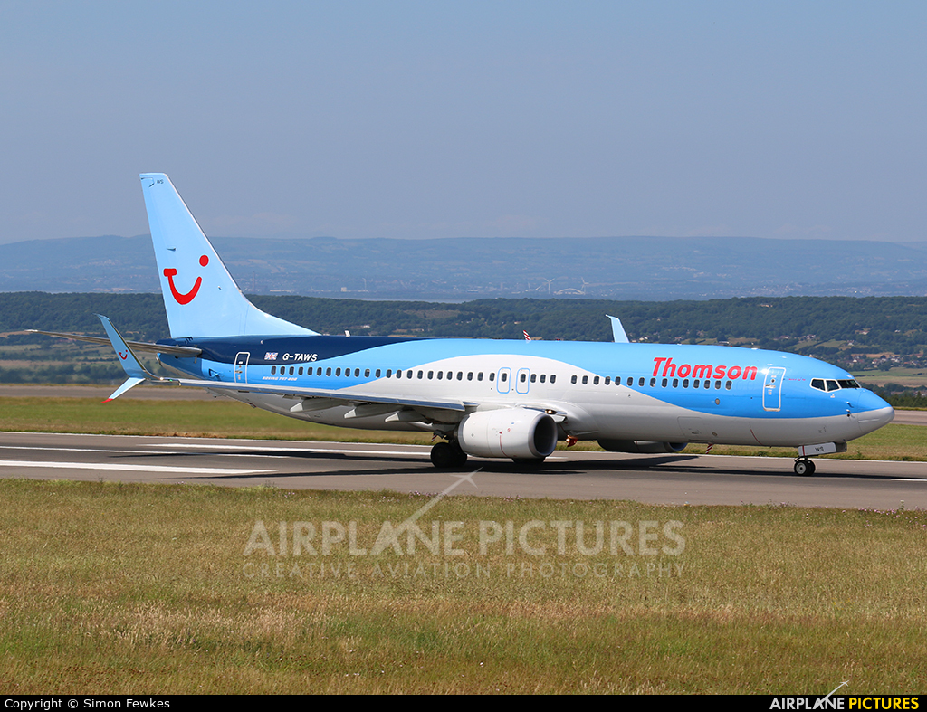 Thomson/Thomsonfly G-TAWS aircraft at Bristol - Lulsgate