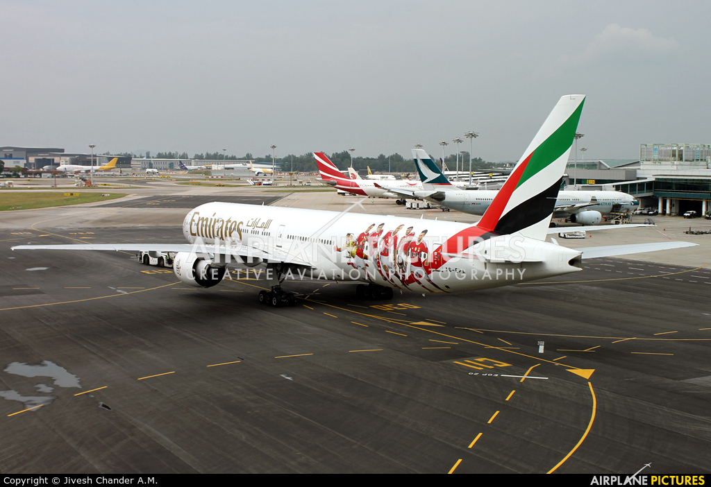 Emirates Airlines A6-EPA aircraft at Singapore - Changi