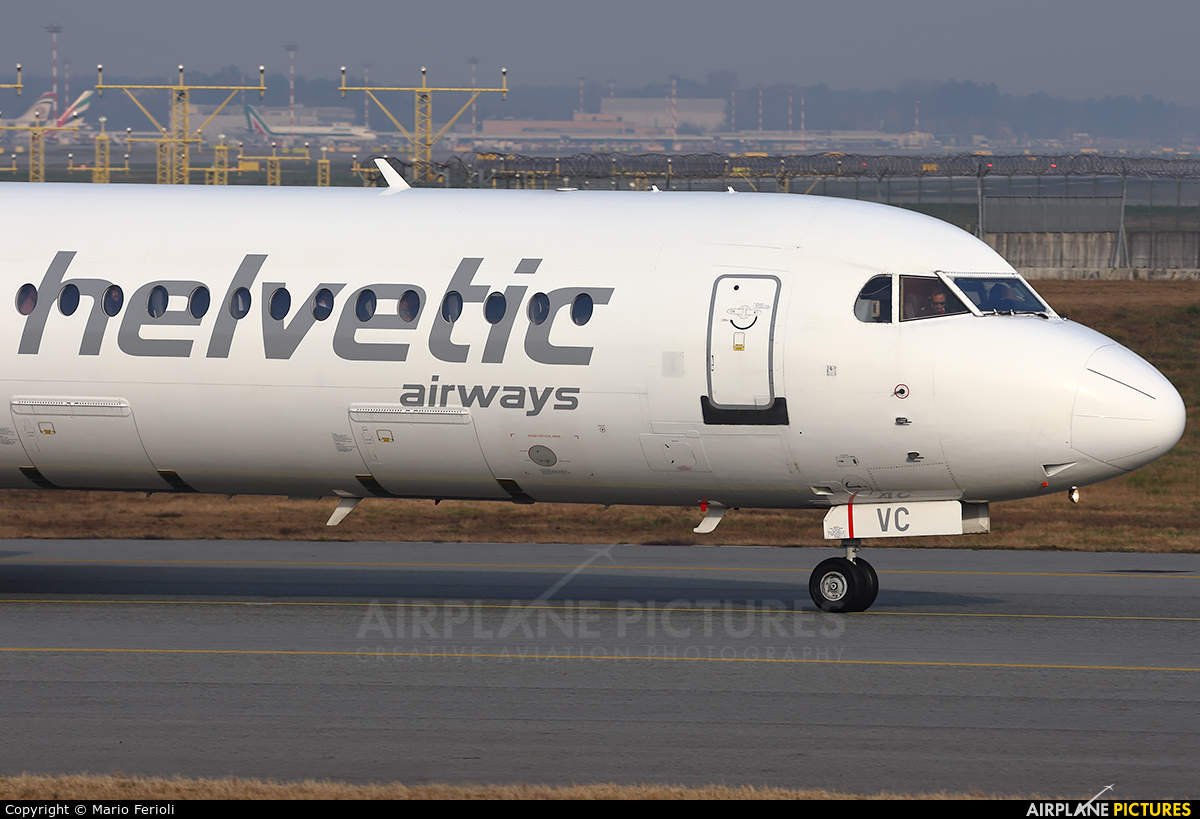 Helvetic Airways HB-JVC aircraft at Milan - Malpensa