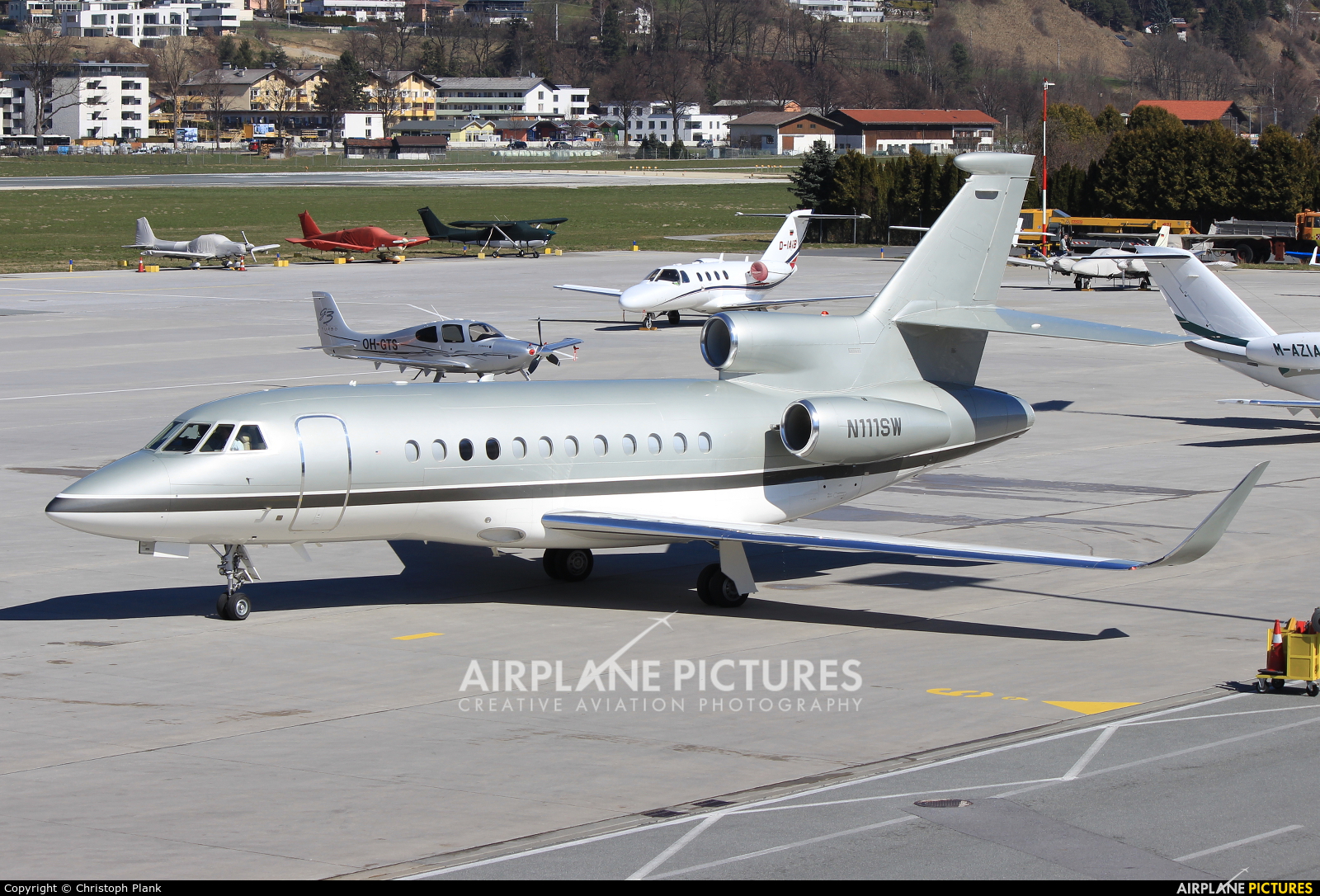 Private N111SW aircraft at Innsbruck