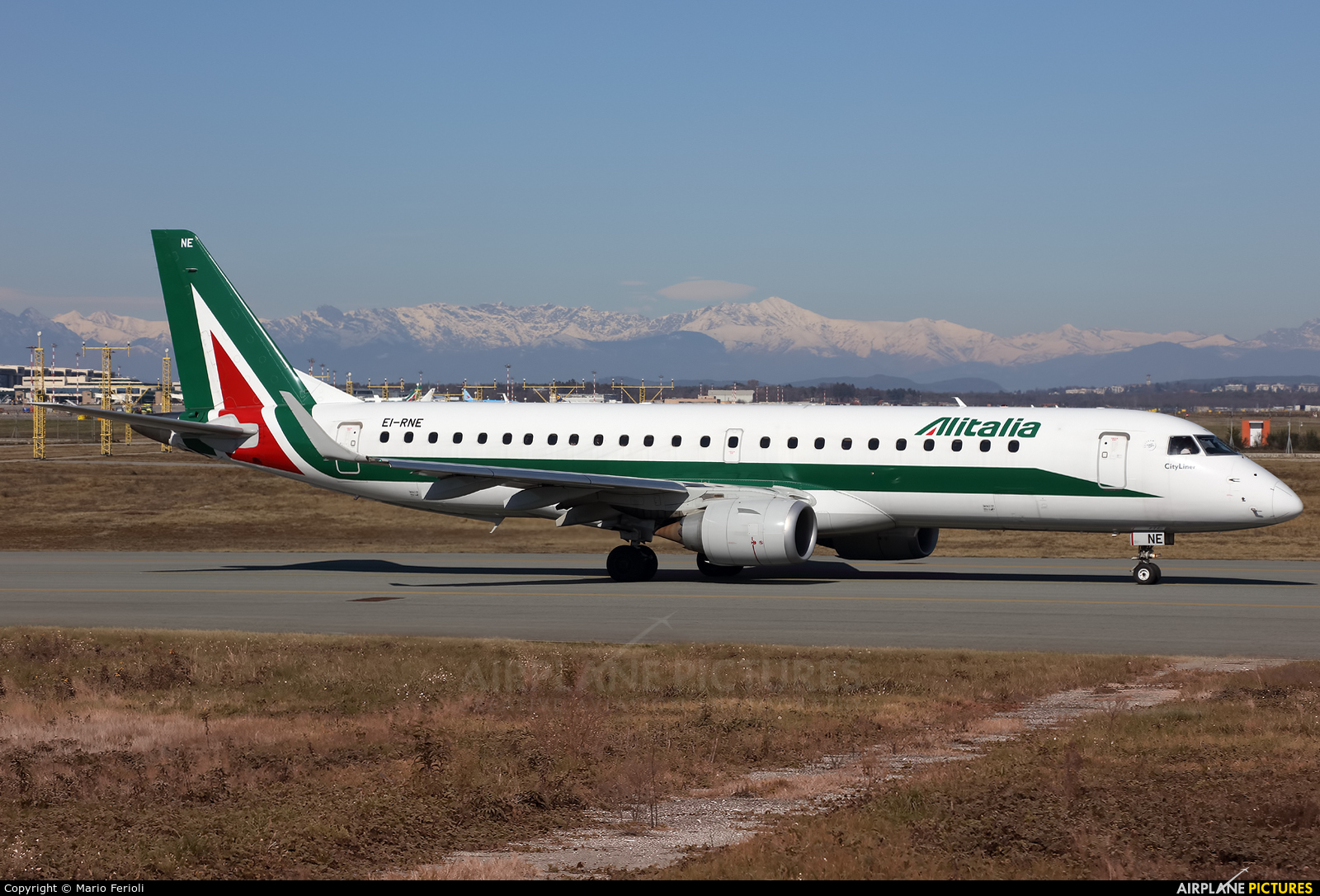 Alitalia EI-RNE aircraft at Milan - Malpensa