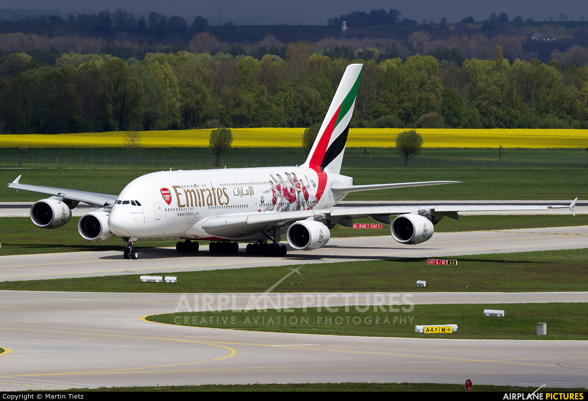 Emirates Airlines A6-EES aircraft at Munich