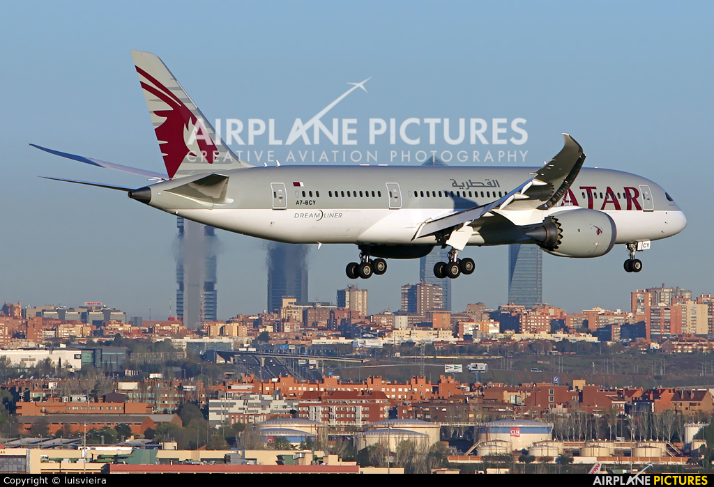 Qatar Airways A7-BCY aircraft at Madrid - Barajas