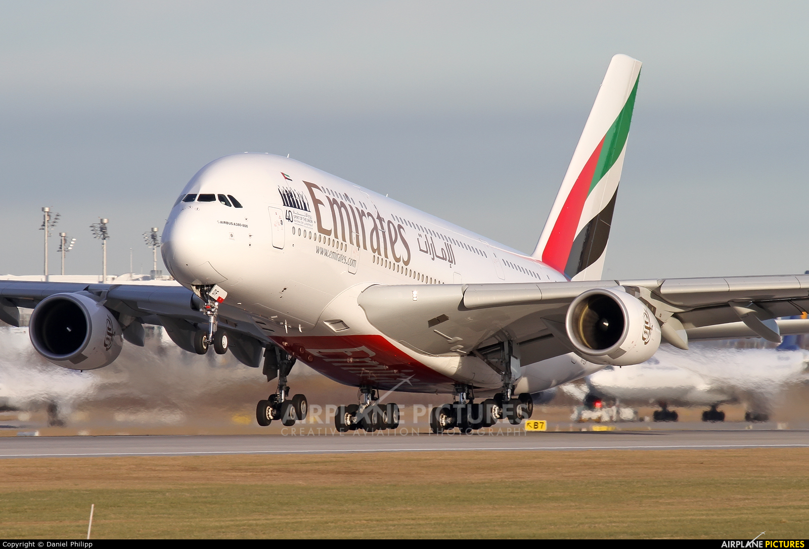 Emirates Airlines A6-EDF aircraft at Munich