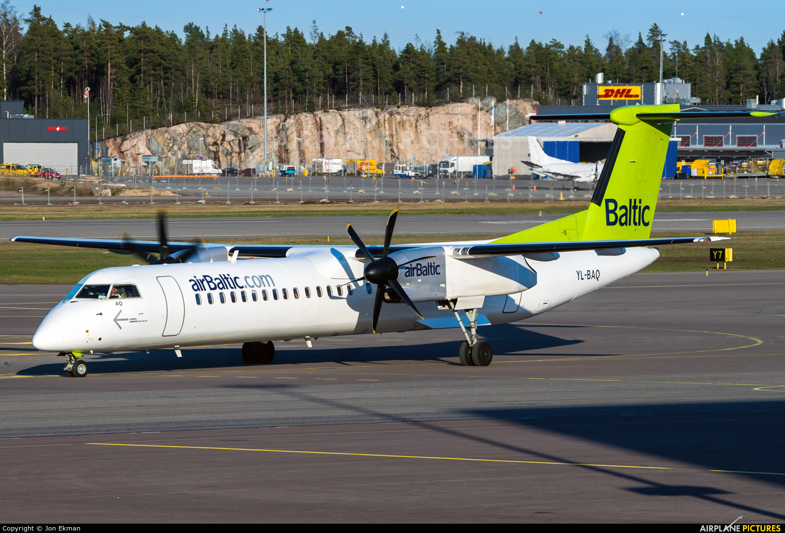 Air Baltic YL-BAQ aircraft at Helsinki - Vantaa