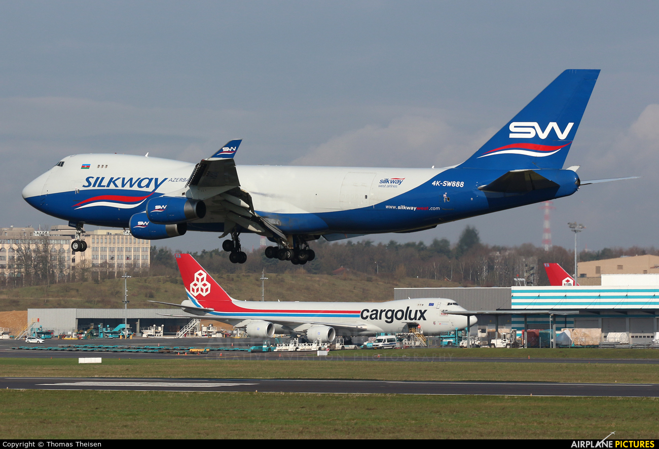 Silk Way Airlines 4K-SW888 aircraft at Luxembourg - Findel