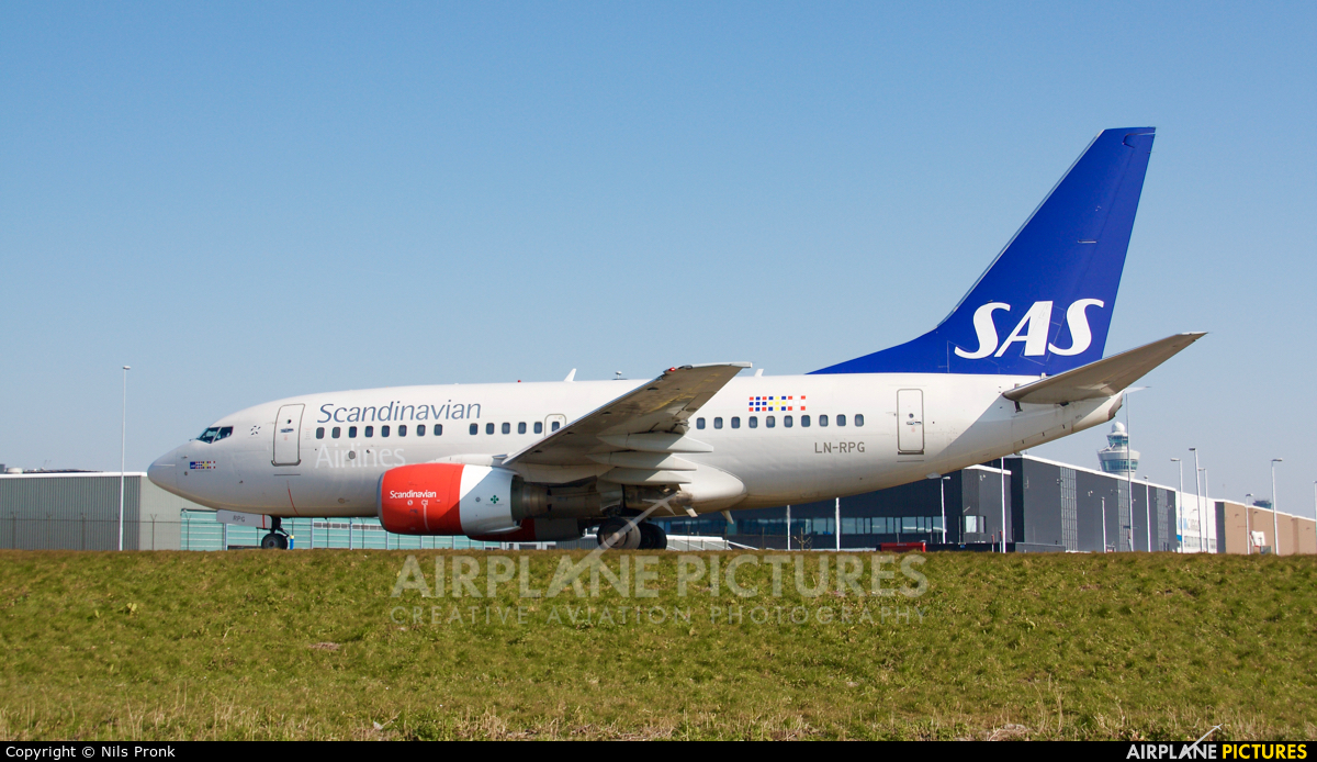 SAS - Scandinavian Airlines LN-RPG aircraft at Amsterdam - Schiphol