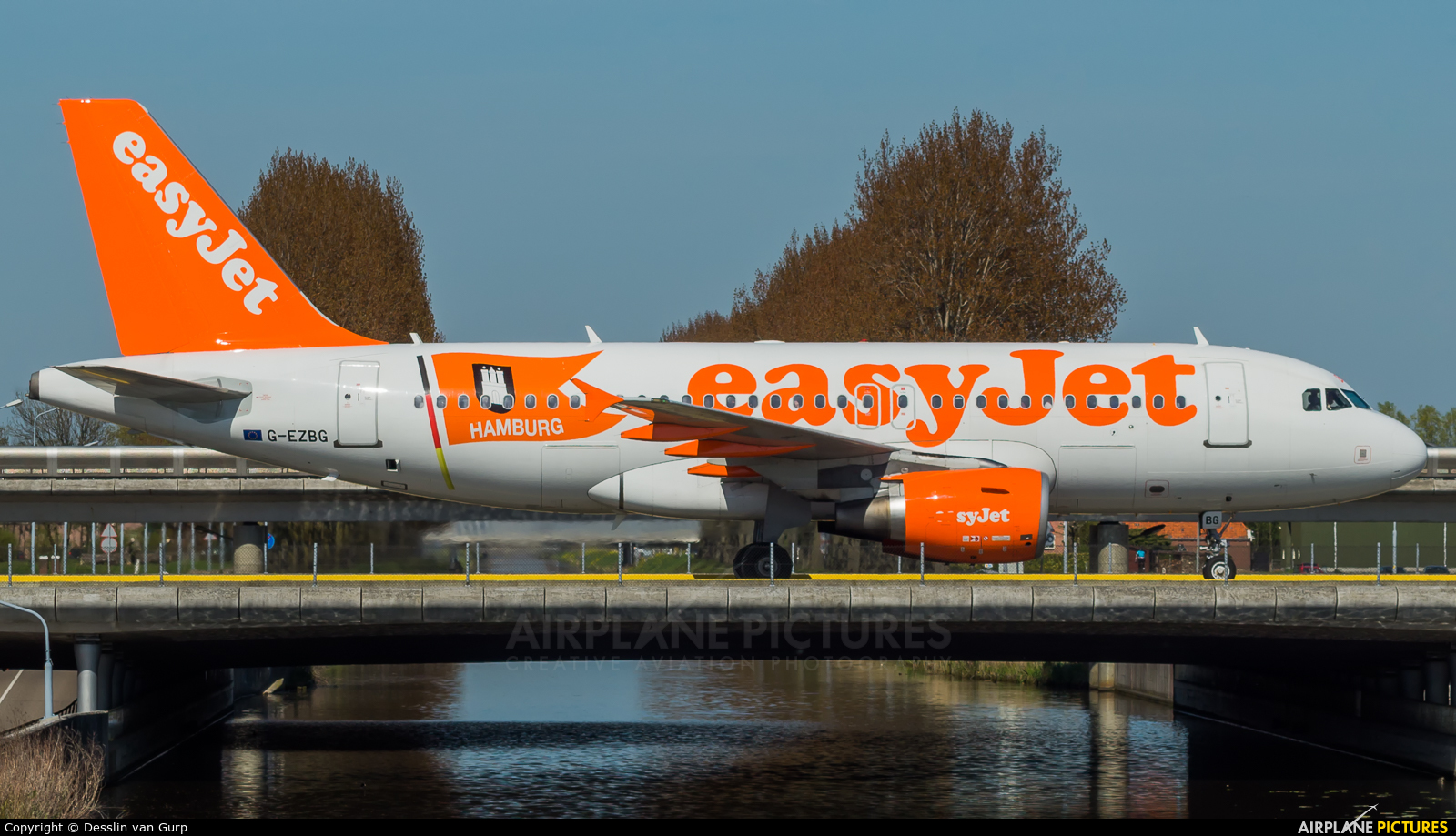 easyJet G-EZBG aircraft at Amsterdam - Schiphol