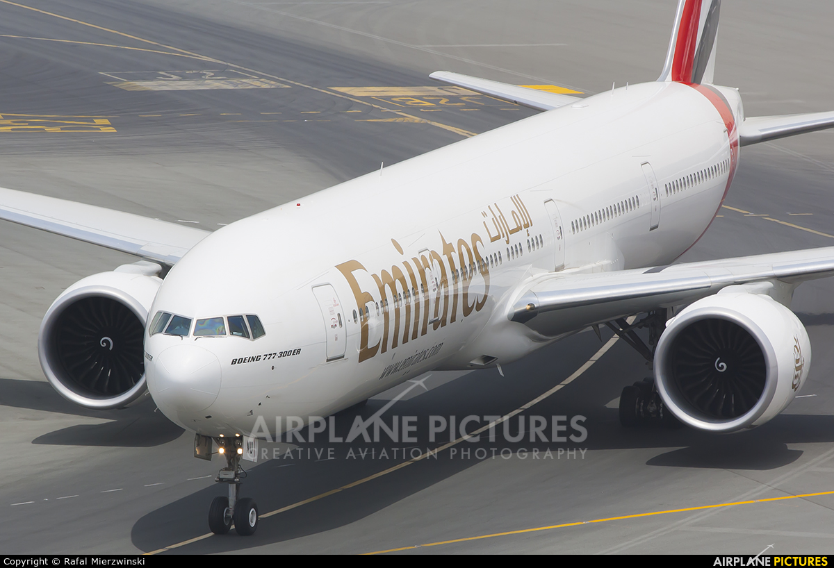 Emirates Airlines A6-ENU aircraft at Dubai Intl
