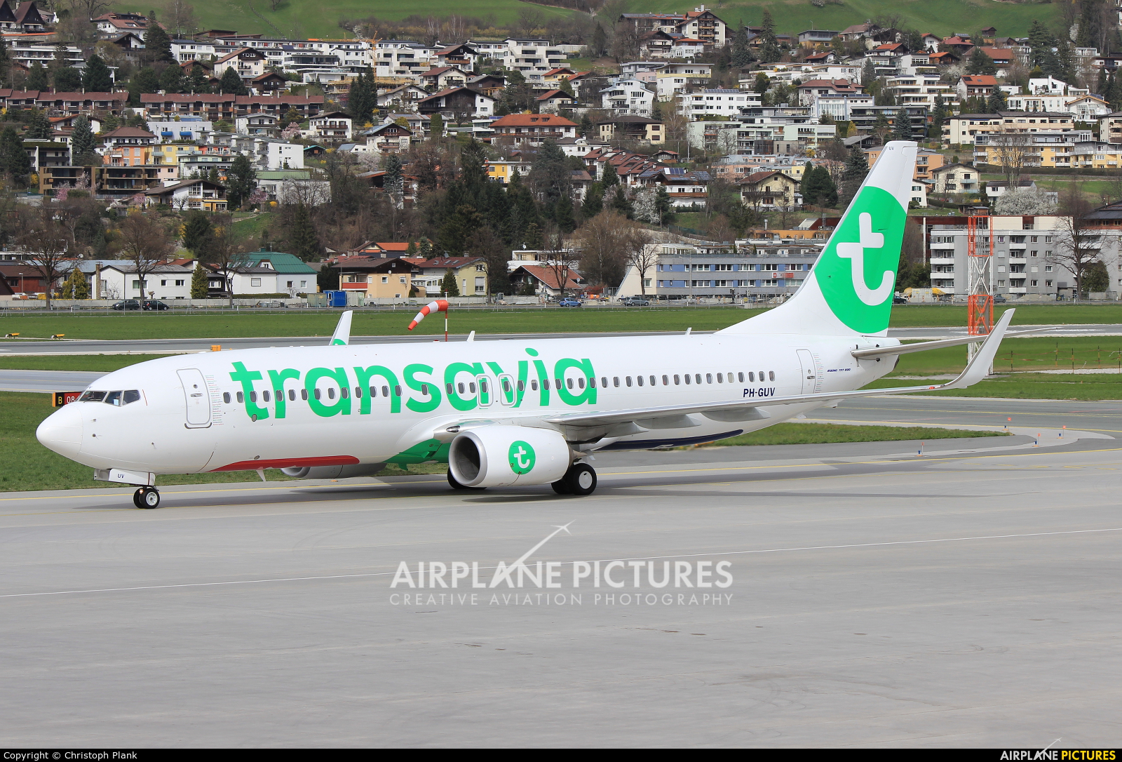 Transavia PH-GUV aircraft at Innsbruck