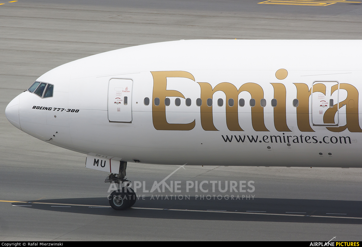 Emirates Airlines A6-EMU aircraft at Dubai Intl