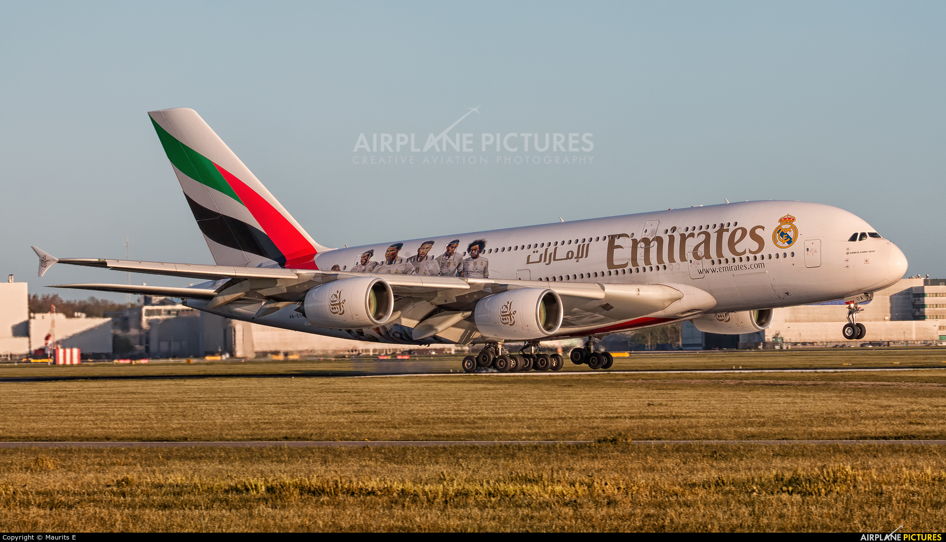 Emirates Airlines A6-EOA aircraft at Amsterdam - Schiphol