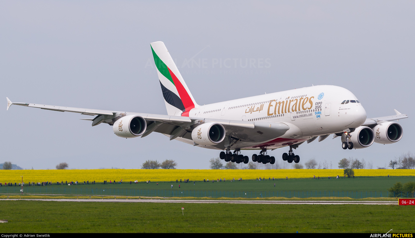 Emirates Airlines A6-EOJ aircraft at Prague - Václav Havel