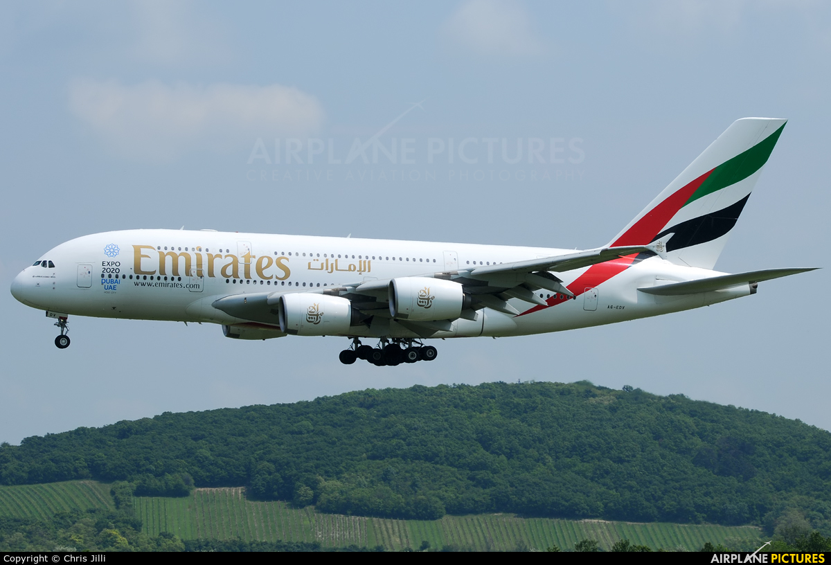 Emirates Airlines A6-EDV aircraft at Vienna - Schwechat