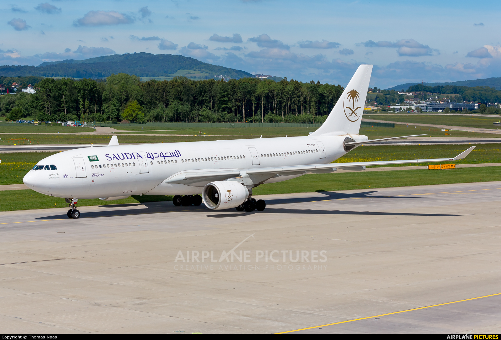 Saudi Arabian Airlines TC-OCF aircraft at Zurich