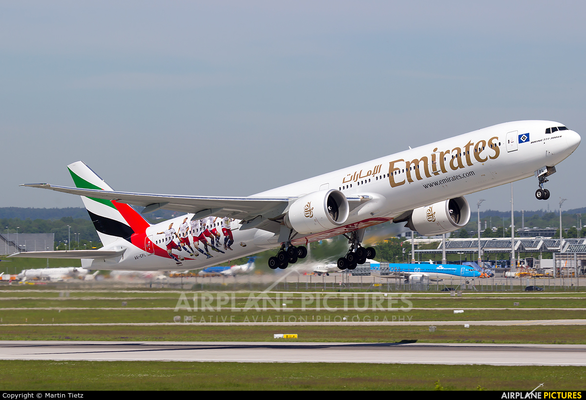 Emirates Airlines A6-EPL aircraft at Munich