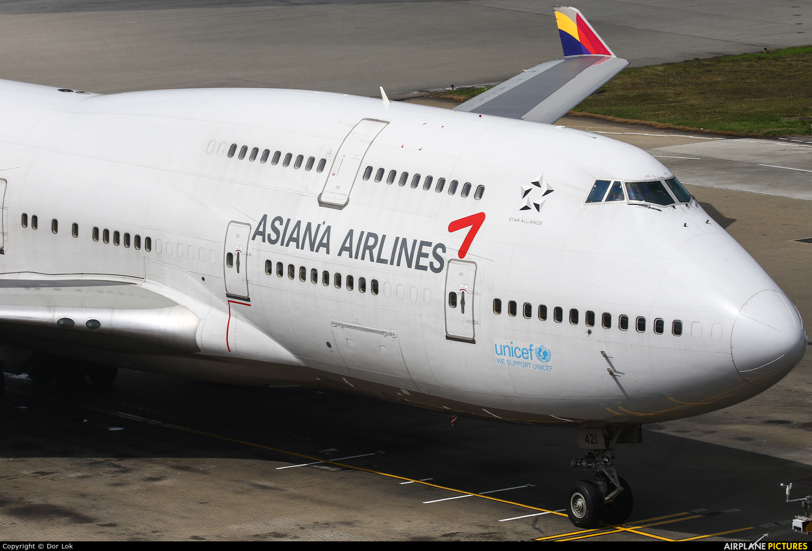 Asiana Airlines HL7421 aircraft at HKG - Chek Lap Kok Intl