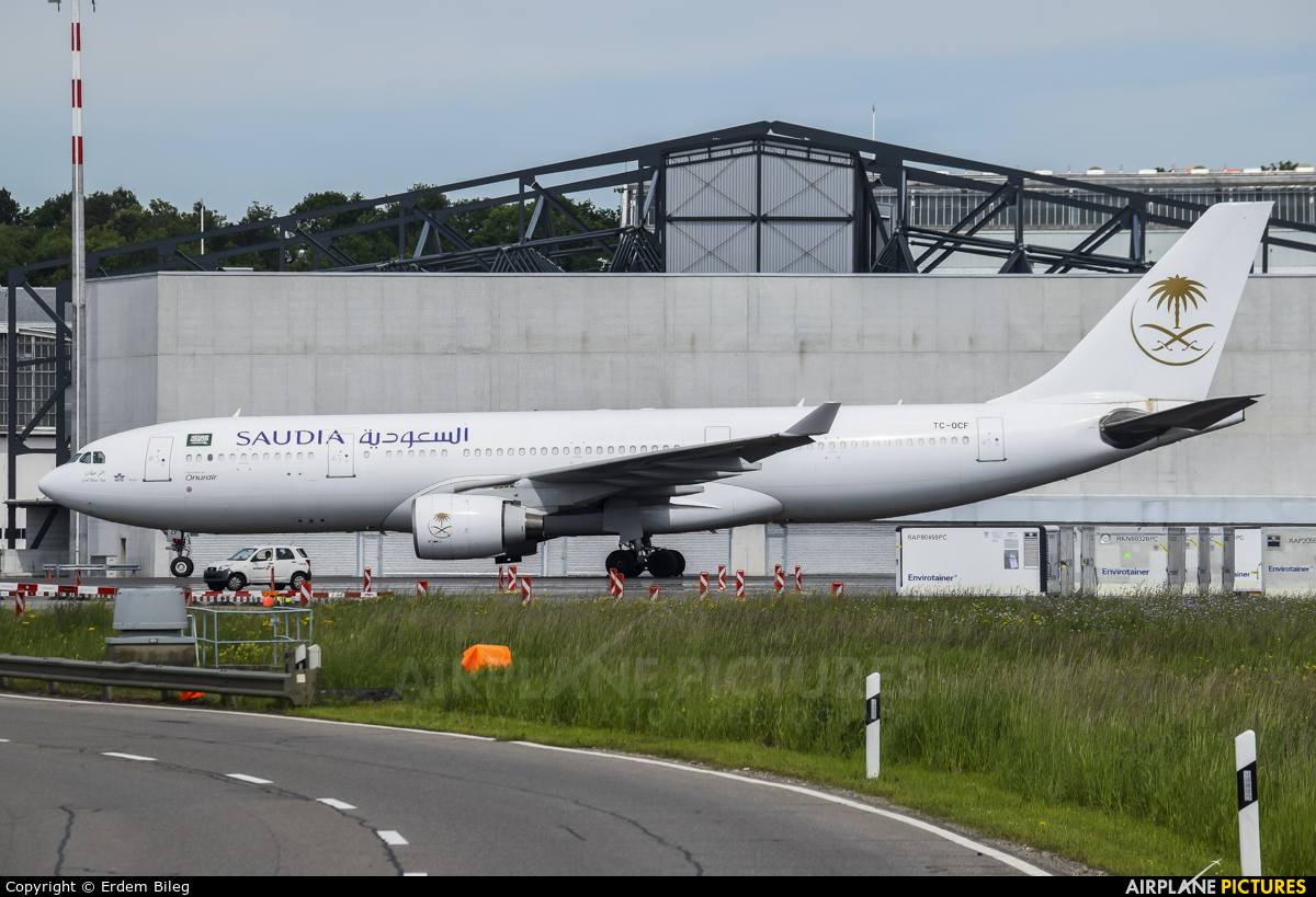 Saudi Arabian Airlines TC-OCF aircraft at Zurich