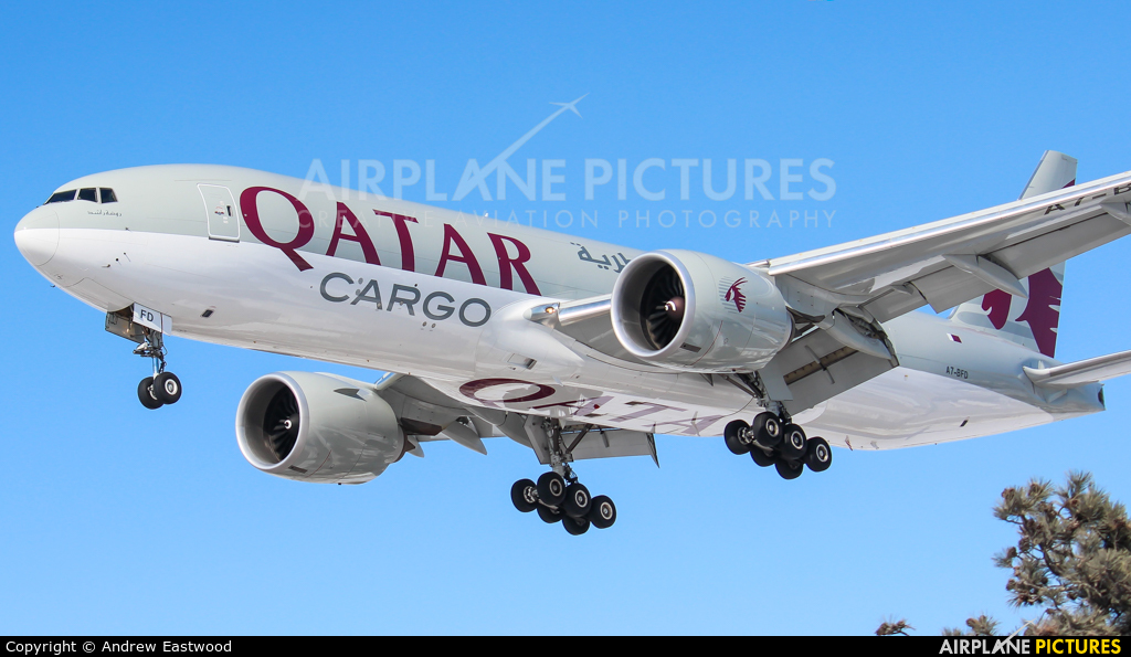 Qatar Airways Cargo A7-BFD aircraft at Toronto - Pearson Intl, ON