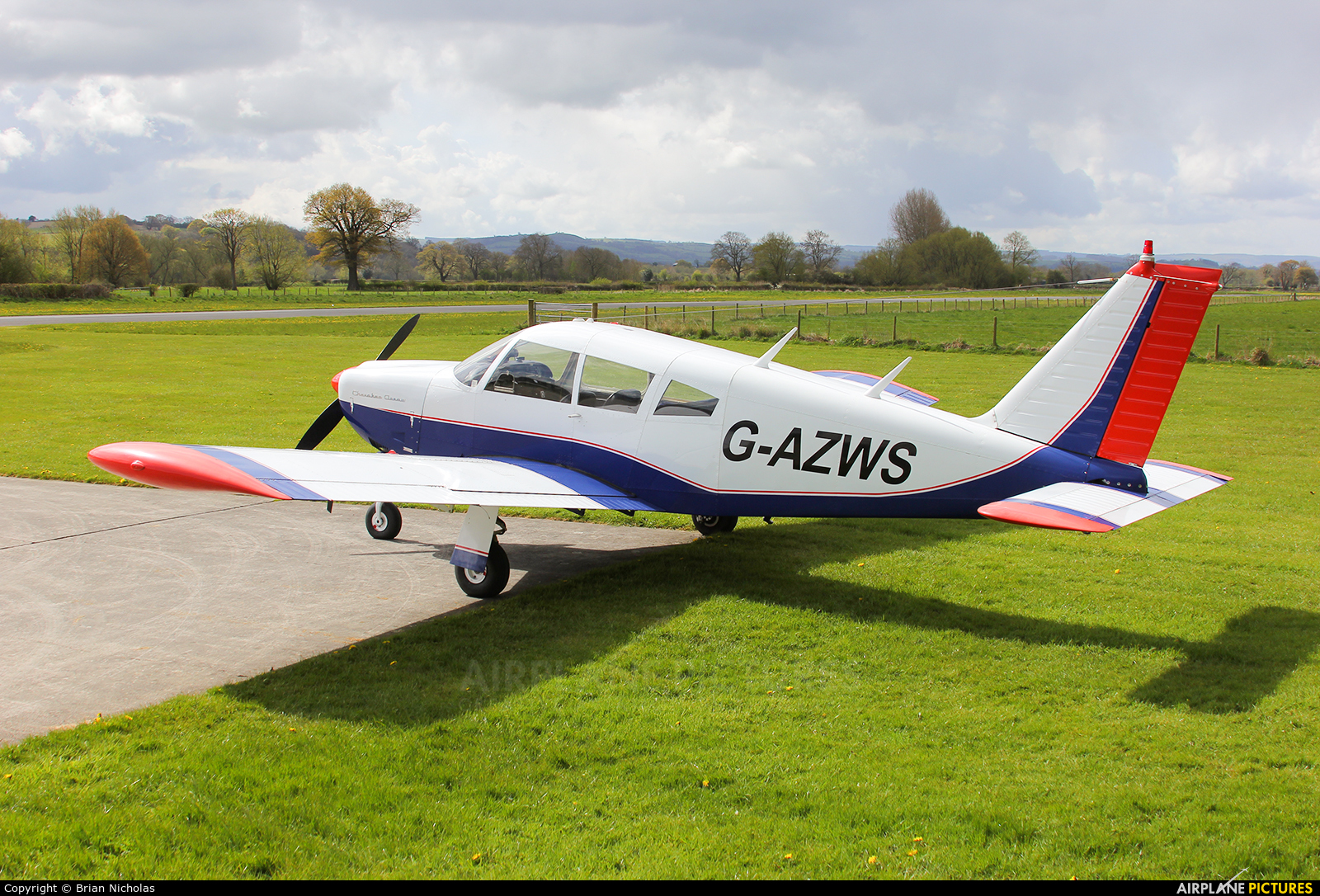 Private G-AZWS aircraft at Welshpool