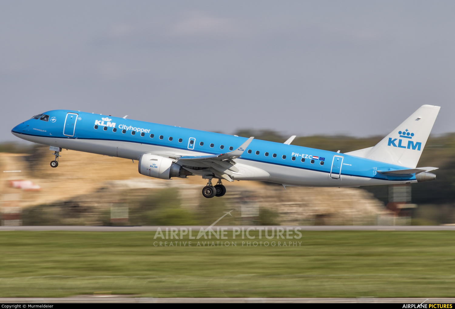 KLM Cityhopper PH-EZC aircraft at Luxembourg - Findel