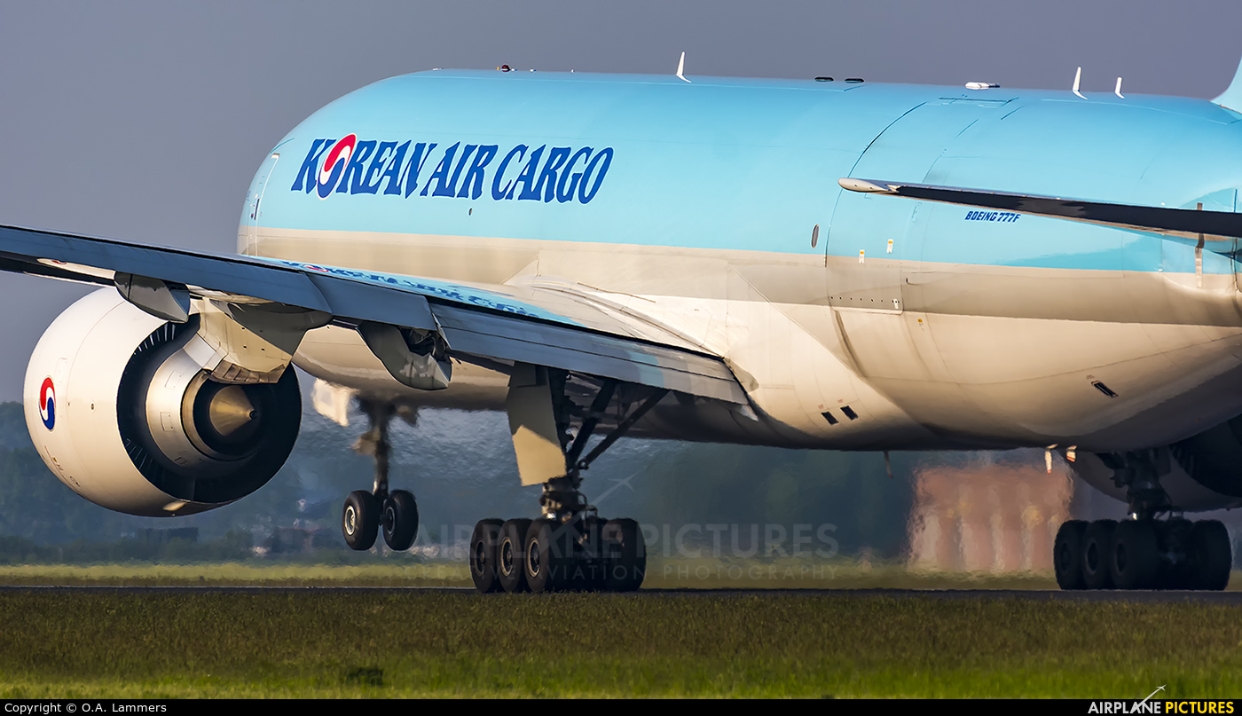 Korean Air Cargo HL8005 aircraft at Amsterdam - Schiphol