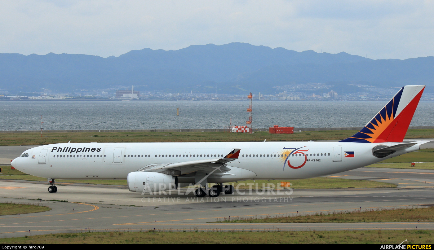 Philippines Airlines RP-C8762 aircraft at Kansai Intl