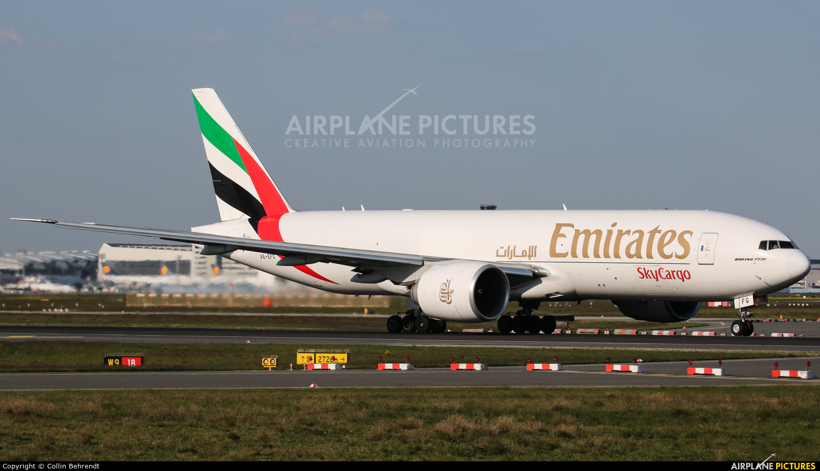 Emirates Sky Cargo A6-EFG aircraft at Frankfurt