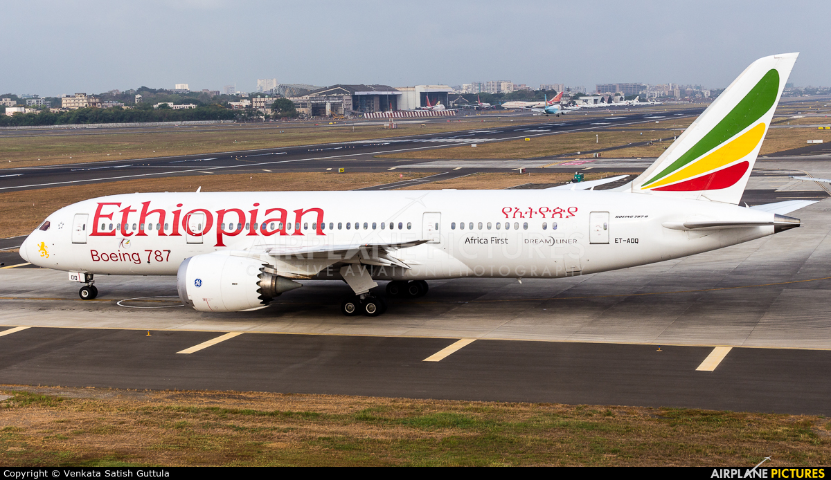 Ethiopian Airlines ET-AOQ aircraft at Mumbai - Chhatrapati Shivaji Intl