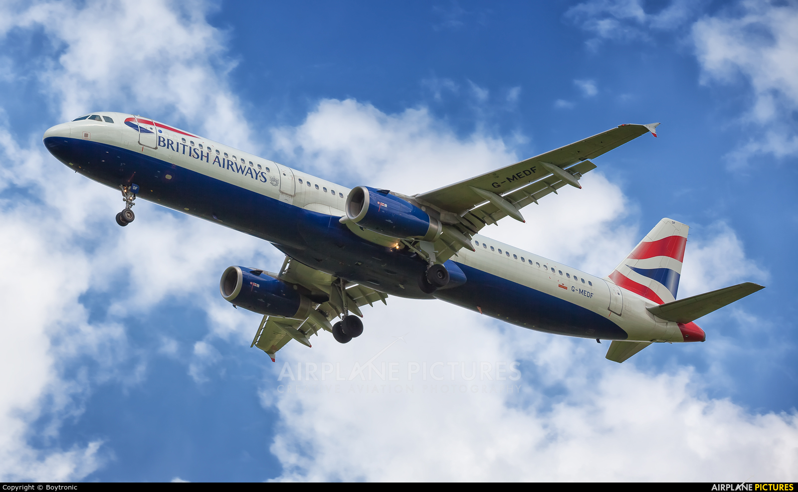 British Airways G-MEDF aircraft at Zagreb