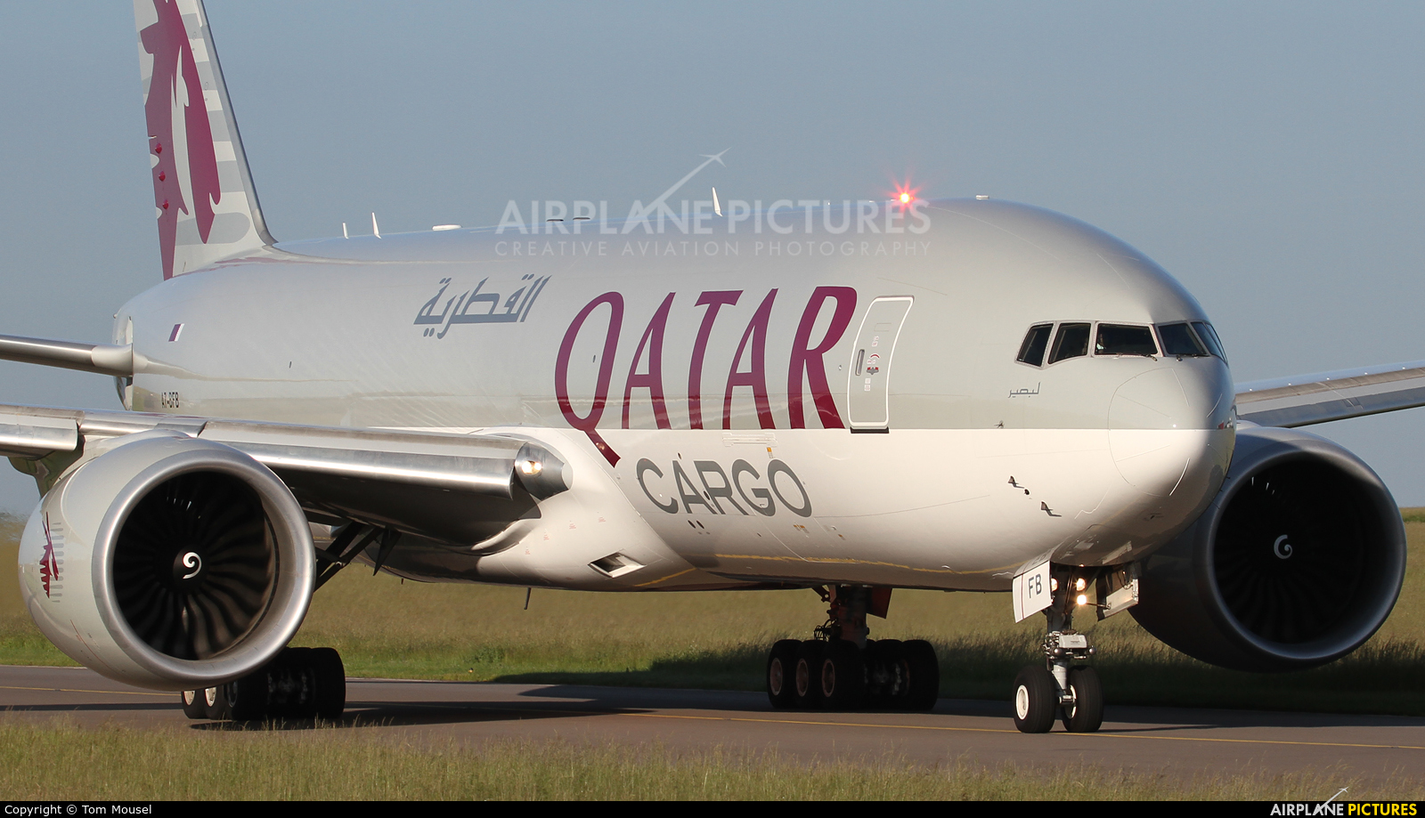Qatar Airways Cargo A7-BFB aircraft at Luxembourg - Findel