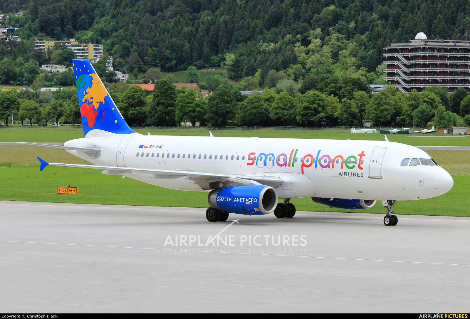 Small Planet Airlines SP-HAI aircraft at Innsbruck