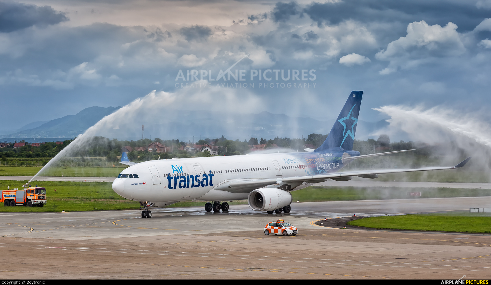 Air Transat C-GTSR aircraft at Zagreb