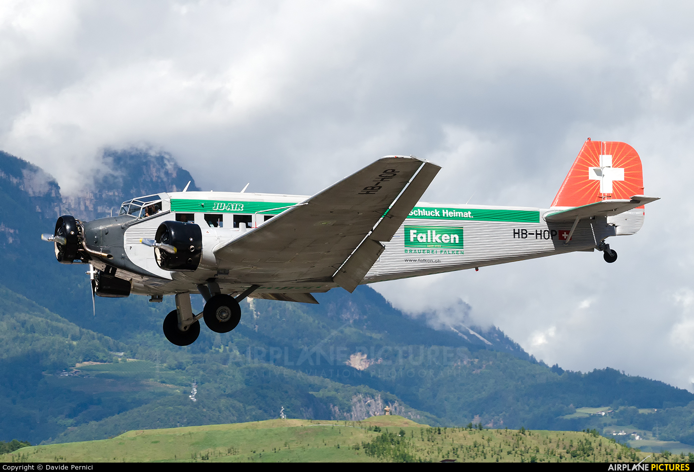 Ju-Air HB-HOP aircraft at Bolzano