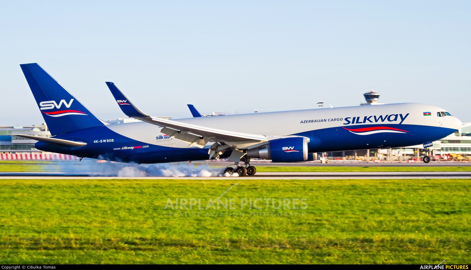Silk Way Airlines 4K-SW808 aircraft at Prague - Václav Havel