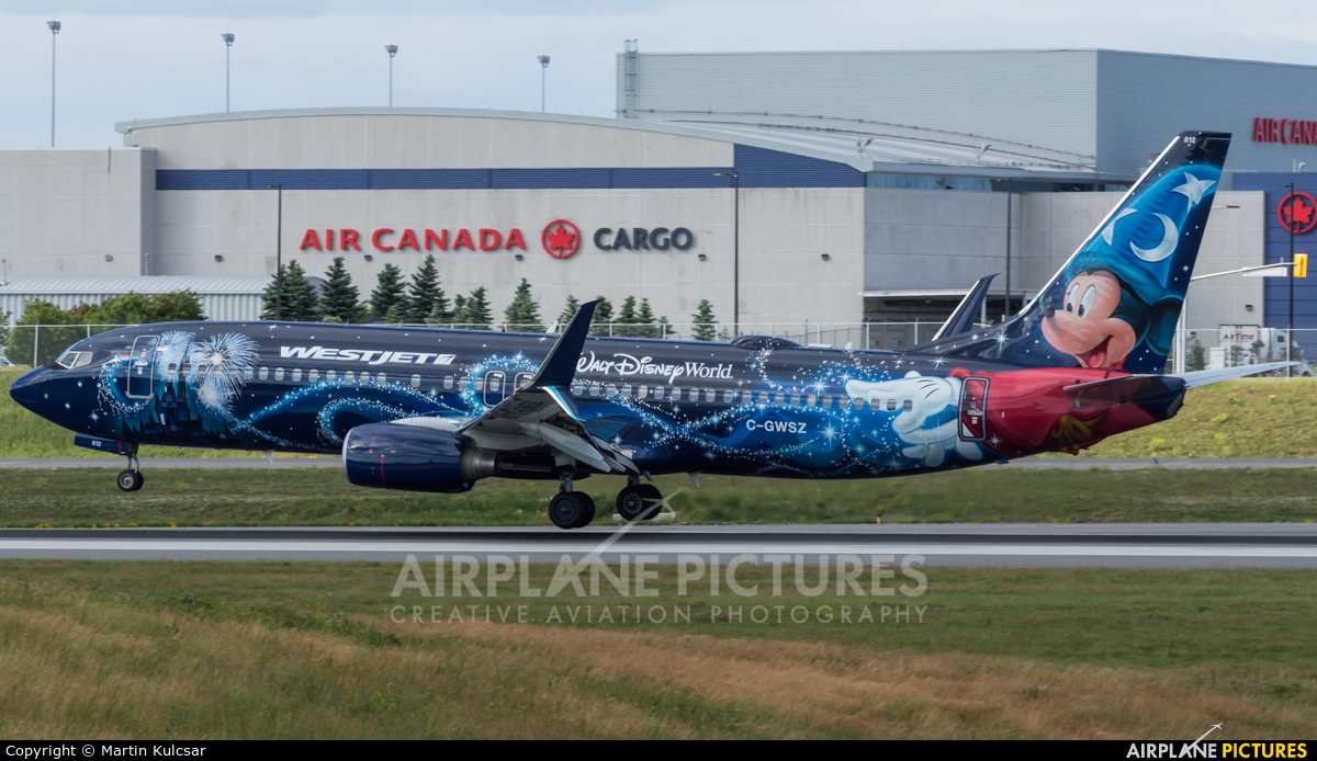 WestJet Airlines C-GWSZ aircraft at Toronto - Pearson Intl, ON