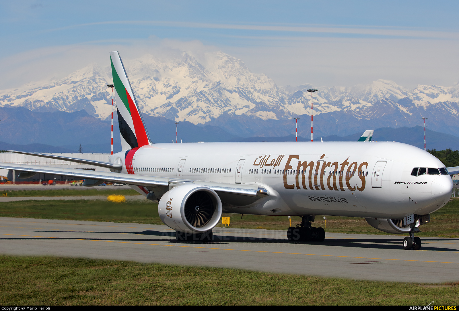 Emirates Airlines A6-EPB aircraft at Milan - Malpensa
