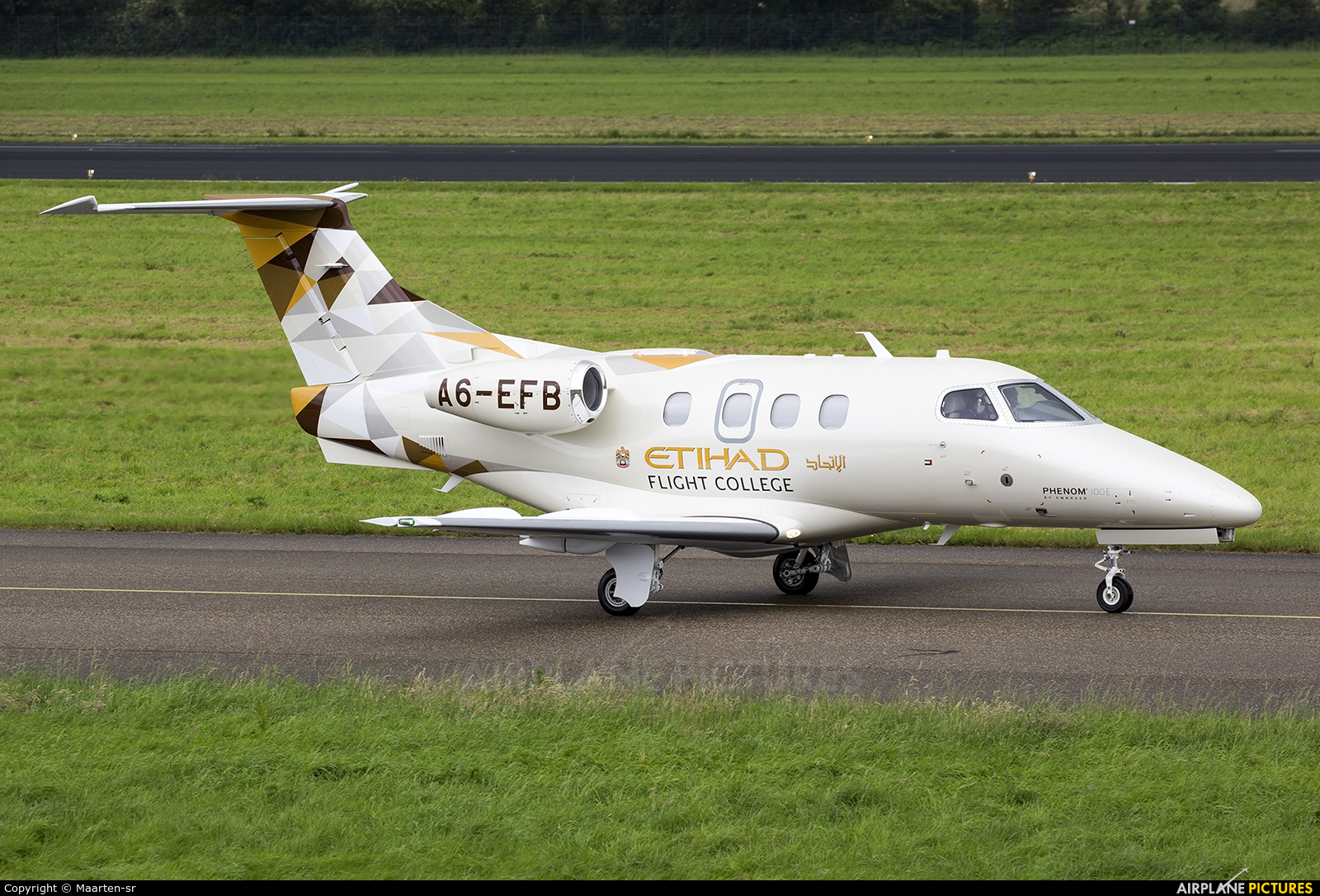 Etihad Flight College A6-EFB aircraft at Rotterdam
