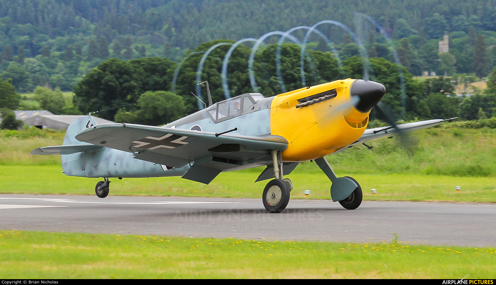 Private G-AWHF aircraft at Welshpool
