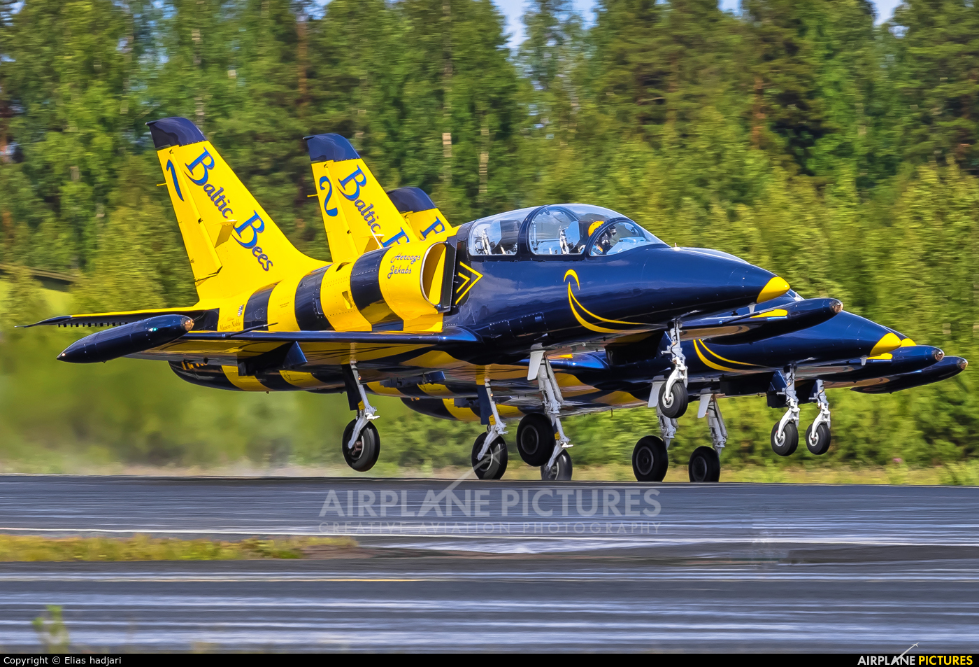 Baltic Bees Jet Team YL-KSL aircraft at Kuopio Rissala