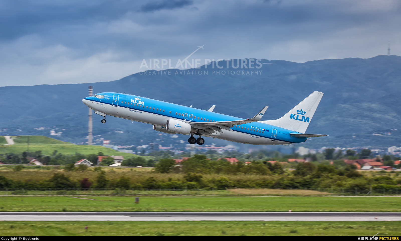 KLM PH-BGC aircraft at Zagreb