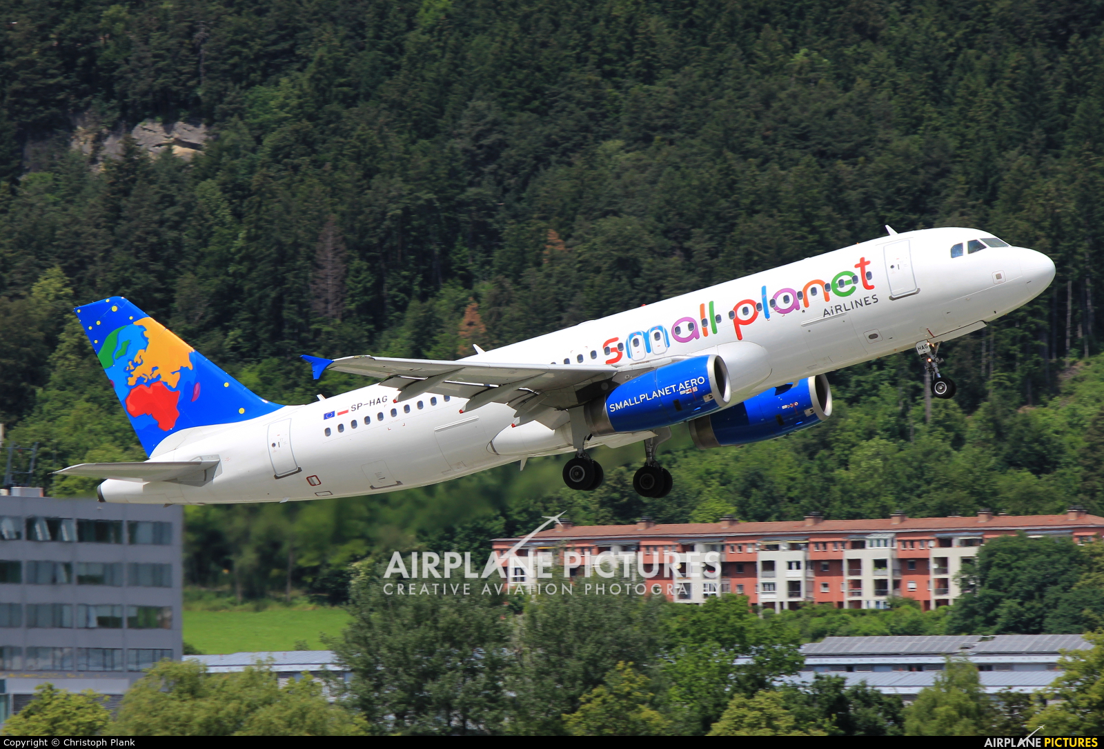 Small Planet Airlines SP-HAG aircraft at Innsbruck