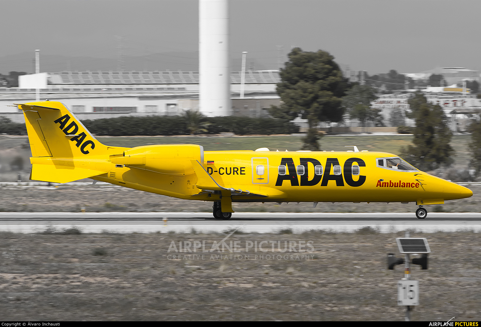 ADAC Luftrettung D-CURE aircraft at Valencia