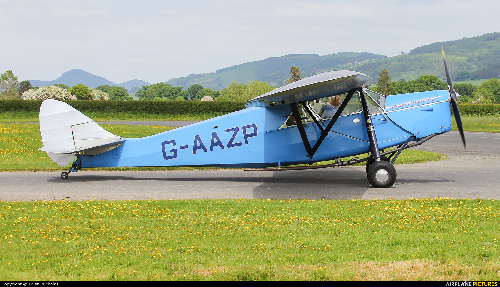 Private G-AAZP aircraft at Welshpool