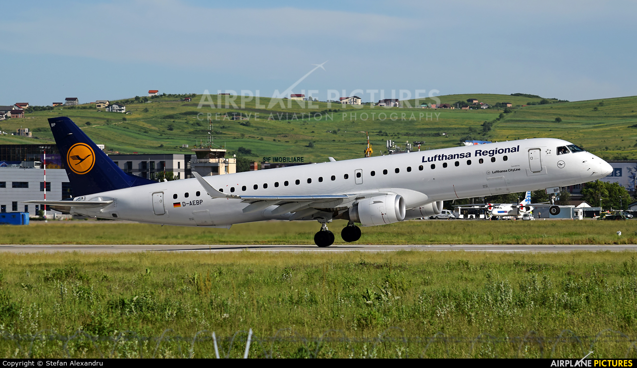 Lufthansa Regional - CityLine D-AEBP aircraft at Cluj Napoca - Someseni