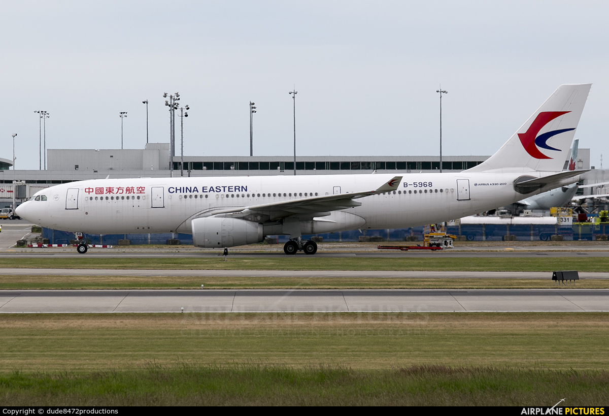China Eastern Airlines B-5968 aircraft at Vancouver Intl, BC