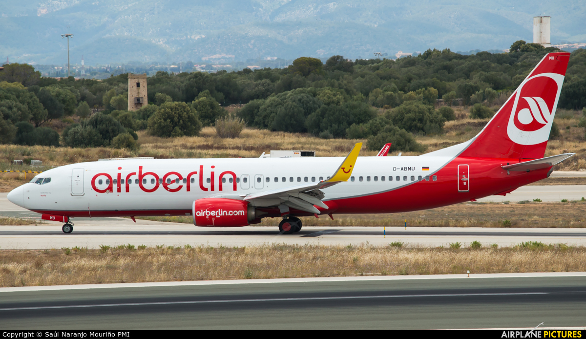 Air Berlin D-ABMU aircraft at Palma de Mallorca